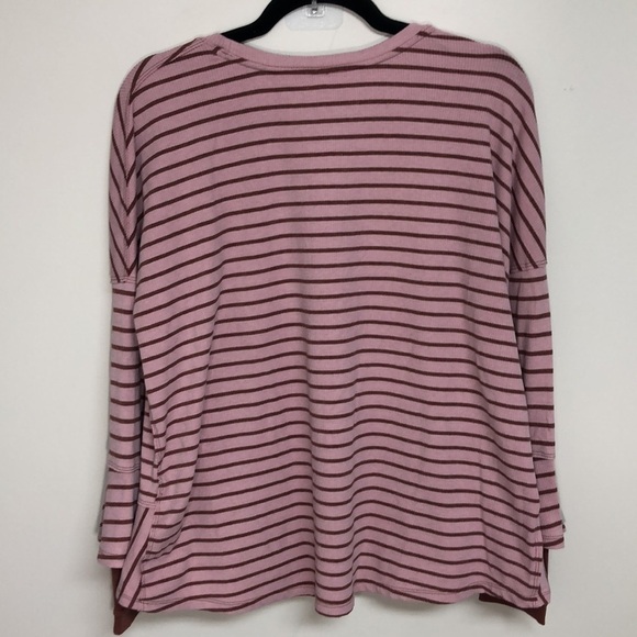Free People Round About Tee Stripe Top Small - Picture 4 of 5